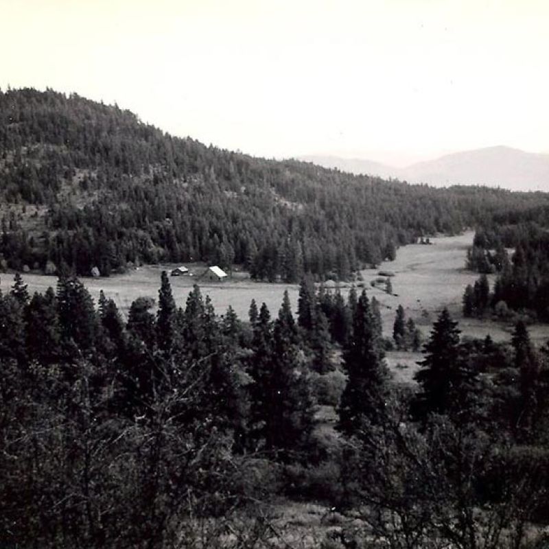 first fall view of Willow-Witt Ranch from overlook