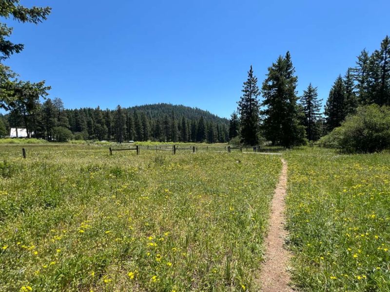 foot path from campground at Willow-Witt Ranch to the farm and Farm Store
