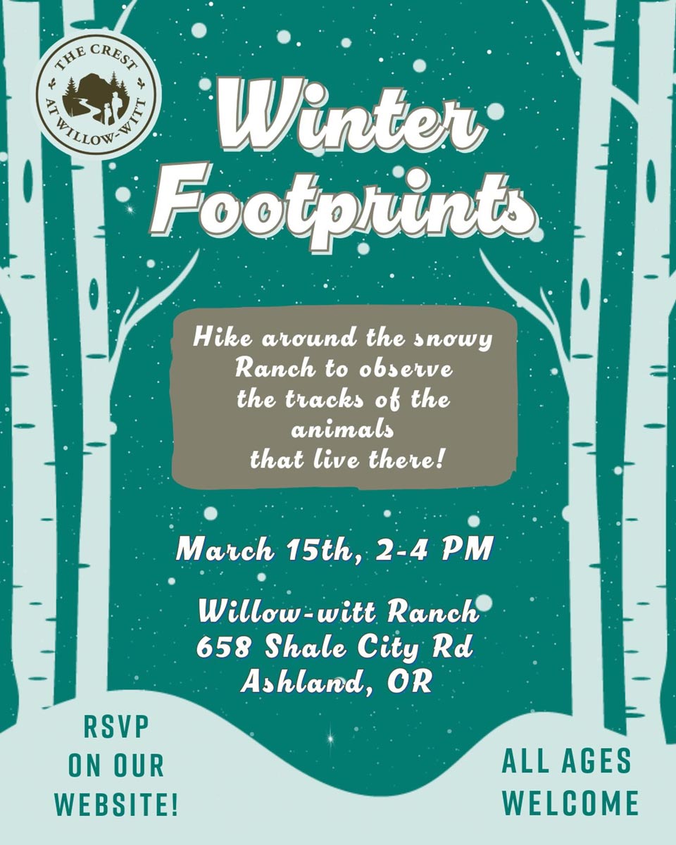 annual Winter Footprints hike flyer