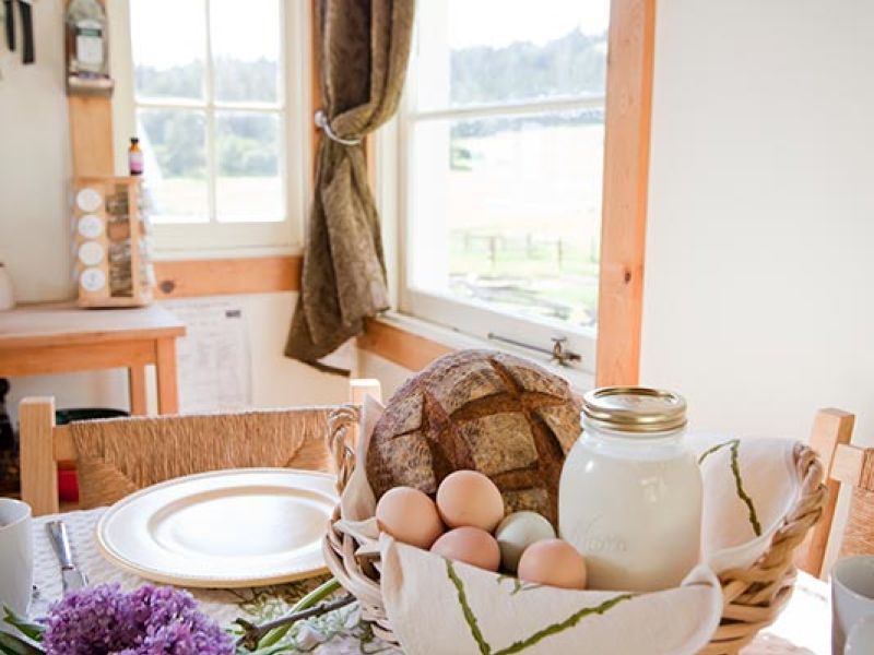 Farm fresh breakfast ingredients