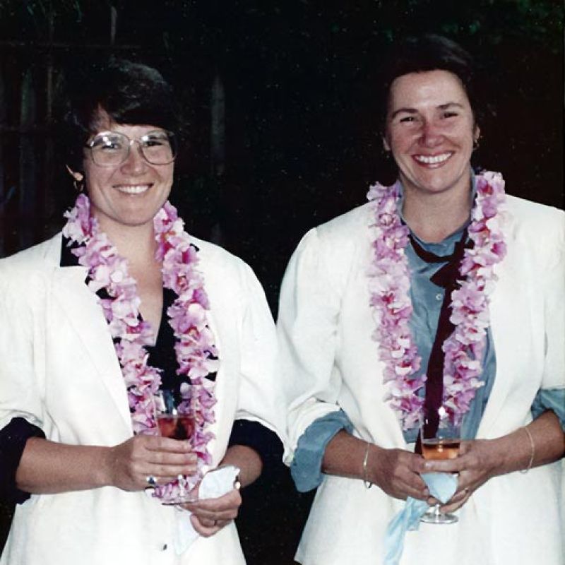 Lanita Witt and Suzanne Willow at first wedding ceremony