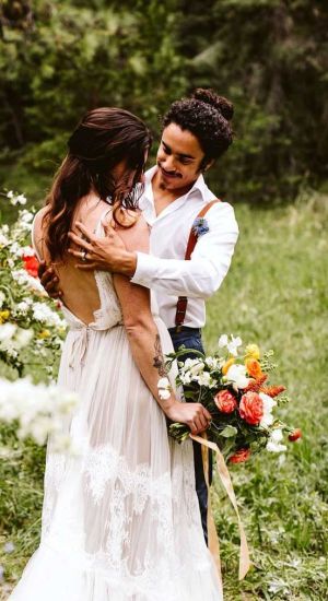 Couple on their Wedding Day