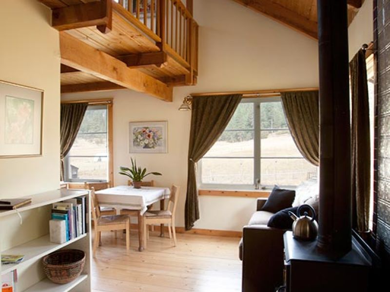 Bright interior with loft